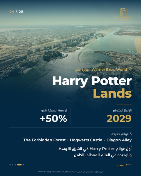 Slide 4: Harry Potter Lands on Yas Island
