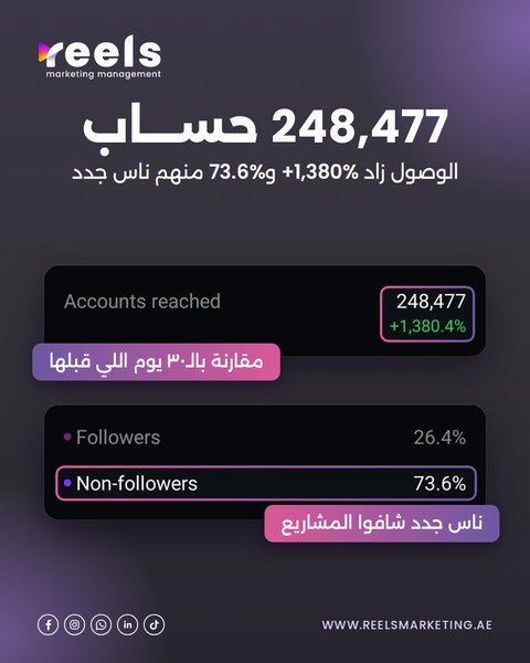 Slide 3: 248,477 accounts reached